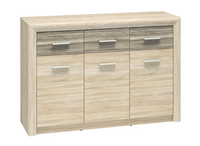 Komoda 3- Drzwiowa z Szufladami 3D3SZ 138 cm Dąb Sonoma KASTIEL ML