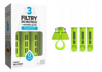 3 X FILTRY DAFI DO BUTELKI FILTRUJĄCEJ SOFT SOLID + ZAKRĘTKA MIX KOLOR na Arena.pl