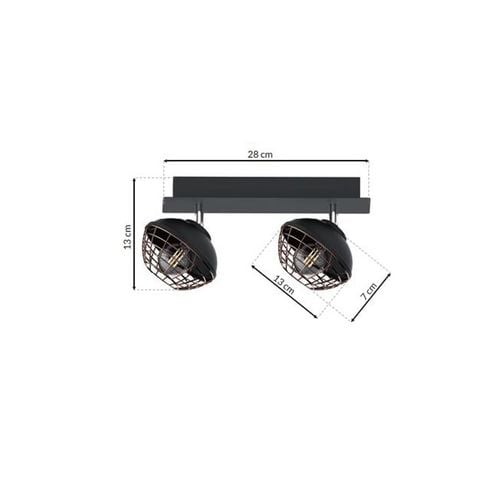 Lampa sufitowa LOGAN 2xE14 na Arena.pl