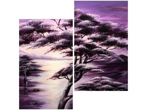 60X60CM DRZEWO SNÓW DWU OBRAZ ŚCIAN na Arena.pl