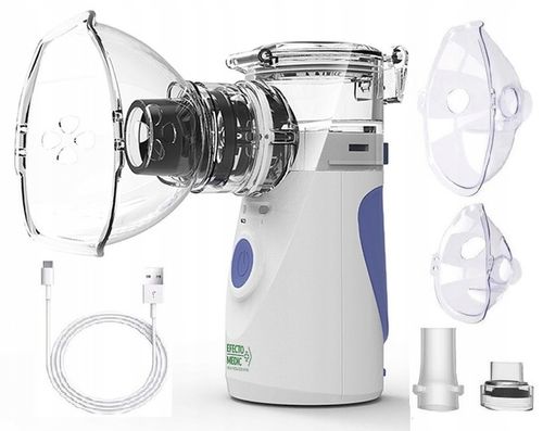 INHALATOR NEBULIZATOR Siateczkowy DLA DZIECI DOROSŁYCH przenośny CICHY MPRO na Arena.pl