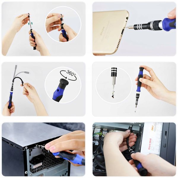 ZESTAW WKRĘTAKÓW ŚRUBOKRĘTÓW BITÓW PRECYZYJNE 75 ELEMENTÓW W ETUI zdjęcie 10