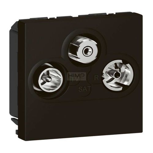 MOSAIC - Gniazdo TV-RD-SAT końcowe 1,5 dB do instalacji typu gwiazda - 2 modułowy - Antracyt Legrand 079186L na Arena.pl