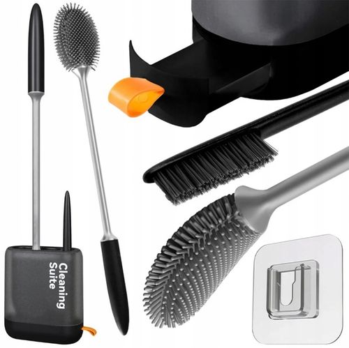 QIKtech Szczotka do wc silikonowa antybakteryjna wisząca zestaw 2w1 na Arena.pl