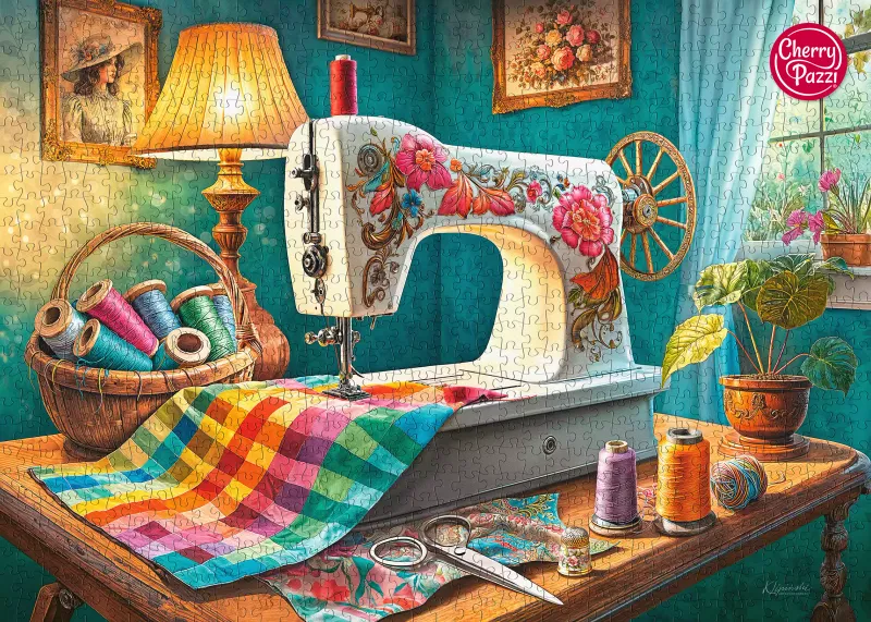 Puzzle 1000 elementów. Mój kącik do szycia 30875 zdjęcie 4