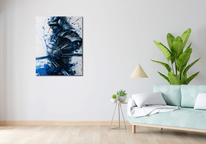 Obraz 70x90cm Samuraj w Błękicie zdjęcie 2