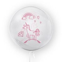 balon przejrzysta kula jednorożec 45cm urodziny