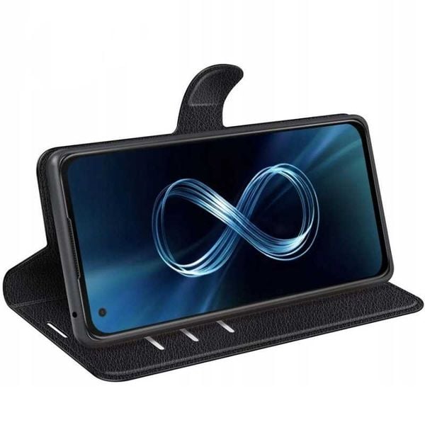 Litchi Asus Zenfone 8 Czarny zdjęcie 4