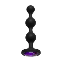 doc johnson booty bling plug portable silikonowy z koralikami i ozdobą