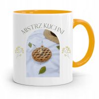 Kubek Żółty Dla Kucharza Kucharki Mistrz Kuchni Z Nadrukiem Ze Zdjęciem
