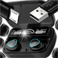 SŁUCHAWKI BEZPRZEWODOWE BLUETOOTH 5.1 POWERBANK SPORTOWE DOUSZNE MIKROFONEM
