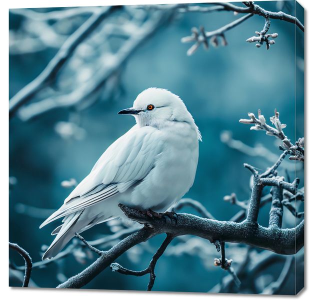 Obraz 90x90cm Perłowy Ptak zdjęcie 1