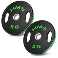 Talerze olimpijskie 2x10 kg HMS TOG10 | stal + virgin rubber | 51 mm