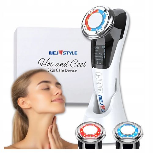 MEZOTERAPIA BEZIGŁOWA MASAŻER DO TWARZY EMS MASAŻ 5w1 LIFTING LED + GRATIS na Arena.pl