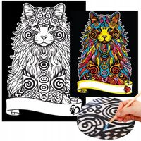 KOLOROWANKA WELWETOWA A4 KOT NORWESKI COLORVELVET