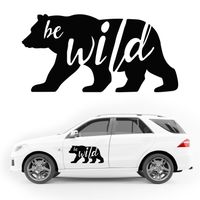 NAKLEJKA NA BOK AUTA dekoracyjna wodoodporna niedźwiedź be wild KAMPER 50cm