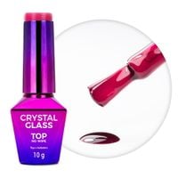 Kolorowy top no wipe Crystal Glass MollyNails Raspberry 10g