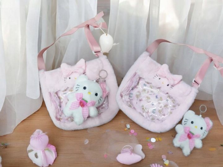 Torebka z Uroczym breloczkiem pluszowym Hello Kitty DZIECIĘCA MŁODZIEŻOWA zdjęcie 5