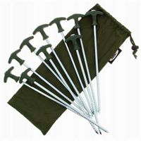 Śledzie do Namiotu 30cm Długie NGT Szpilki Wkręcane Wojskowe Kotwy Metalowe