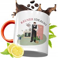 Kubek Pomarańczowy Dla Kelnera Prezent Z Nadrukiem Ze Zdjęciem