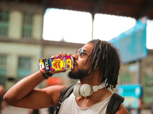 Chupa Chups napój gazowany koreański o smaku kwaśnej truskawki sour strawberry 250ml na Arena.pl