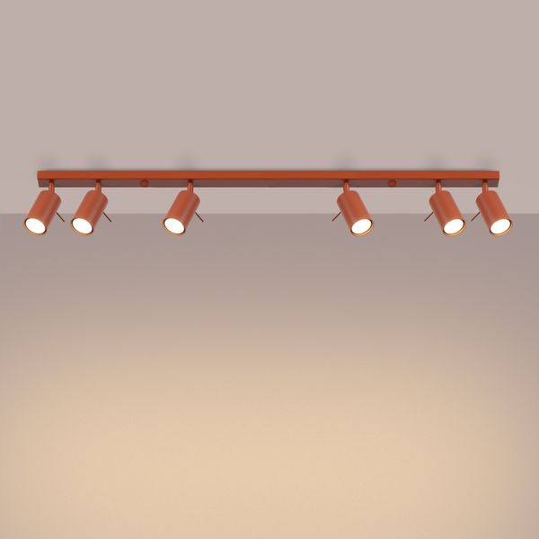 Plafon RING 6L ochra czerwona zdjęcie 3