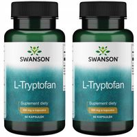 2x Swanson L-TRYPTOFAN 500mg DOBRY SEN STRES 60kap
