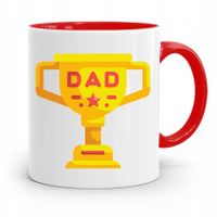 Kubek Czerwony Dla Taty Ojca Dad Prezent Z Nadrukiem Ze Zdjęciem
