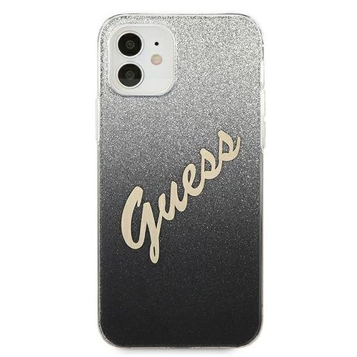 Guess GUHCP12SPCUGLSBK iPhone 12 mini 5,4" czarny/black hardcase Glitter Gradient Script na Arena.pl