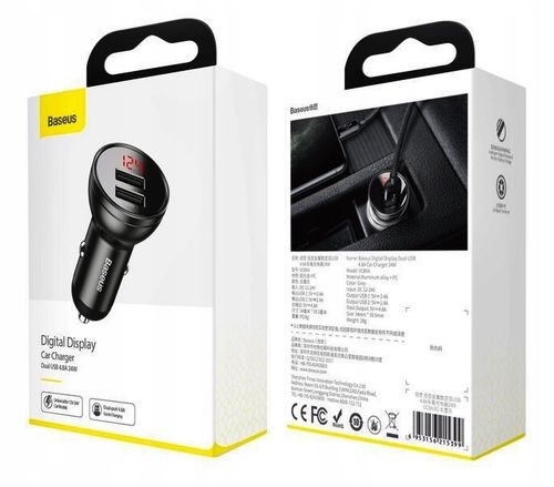 ŁADOWARKA SAMOCHODOWA VOLTOMIERZ 2xUSB LCD 12/24V na Arena.pl