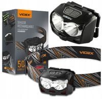 Latarka LED Wojskowa Czołowa Czołówka Mocna USB C Czujnik Ruchu 500lm