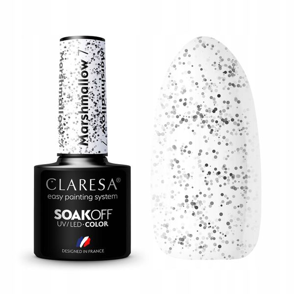 CLARESA Lakier hybrydowy MARSHMALLOW 7 - 5g zdjęcie 1