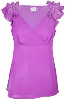 Fioletowa szyfonowa bluzka - 38 / M