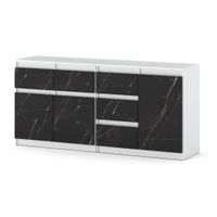 Komoda Nowoczesna 5 Szuflad 160cm Szafka Do Salonu Biała San Sebastian