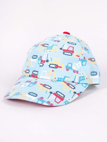 Czapka z daszkiem bejsbolówka dziecięca pojazdy seledynowa 42-46 na Arena.pl