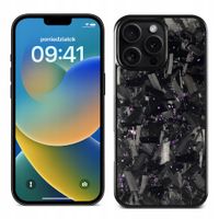 Apple iPhone 14 ETUI CASE OBUDOWA KUTY CARBON Violet FORGED WŁÓKNO WĘGLOWE