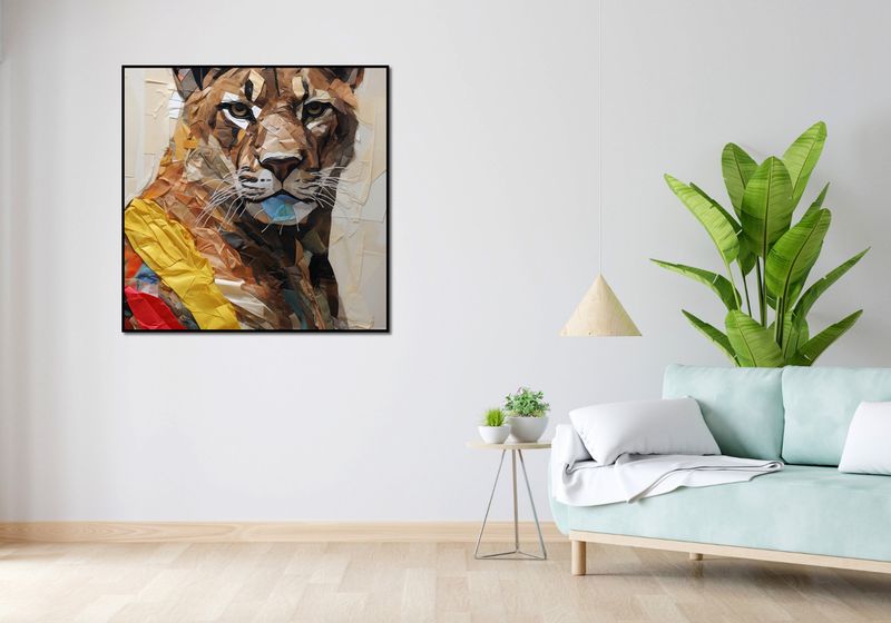 Plakat 100x100cm Papierowy Tygrys zdjęcie 4