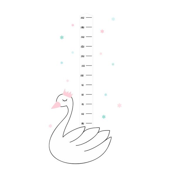 Naklejka Miarka Wzrostu Łabędź zdjęcie 2