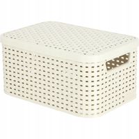Curver Koszyk Pudełko Z Pokrywką Pojemnik Kremowy