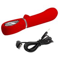 wibrator silikonowy, podwójna stymulacja: pochwa i łechtaczka. thomas.