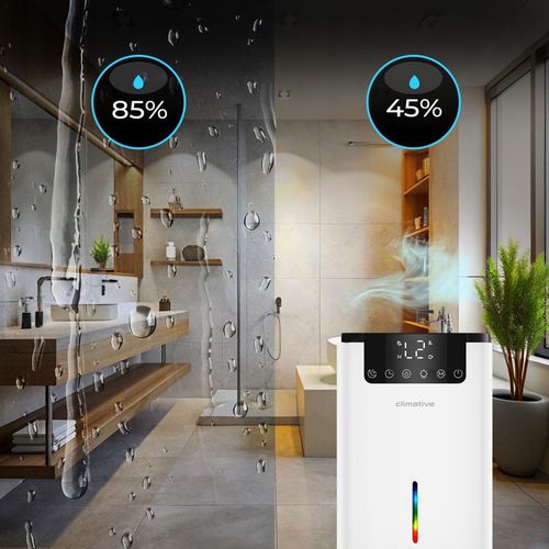 Cichy Pochłaniacz Wilgoci XXL Osuszacz Powietrza LUXE 2000ML LED+UV do domu na Arena.pl