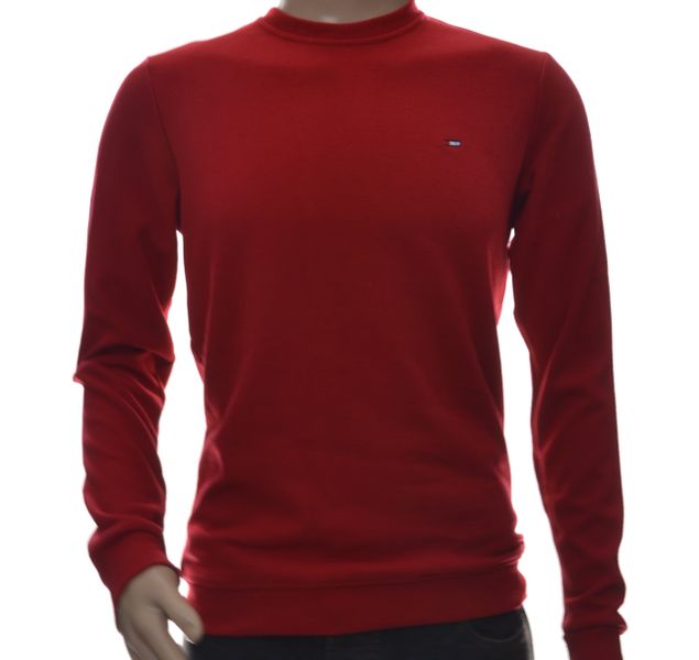 Męska bluza dresowa bez kaptura basic XL czerwona zdjęcie 1