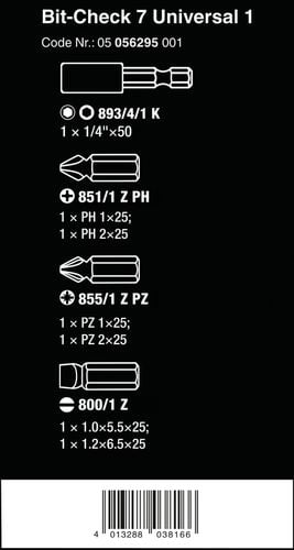 zestaw bitów bit-check 7 universal 1, 7cz. - w05056295001 na Arena.pl