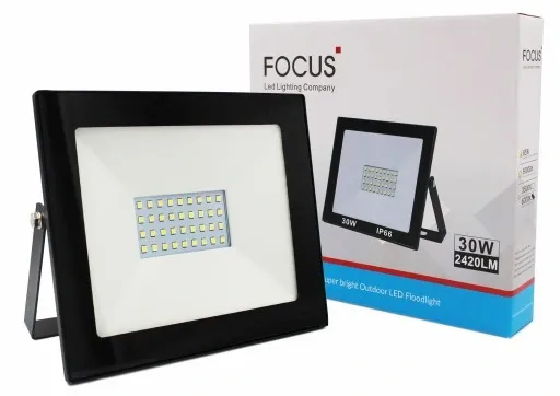 Halogen LED 30W lampa naświetlacz zewnętrzny zimny 6000K 2420LM reflektor zdjęcie 3