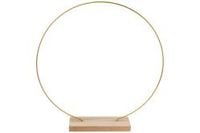 stojak ring metalowy z drewnianą podstawką rozm. 32cm smd-032