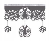 N13 Ekran Firana lambrekin z zawieszkami WIELKANOC OZDOBA WIOSNA sz. 60 sza