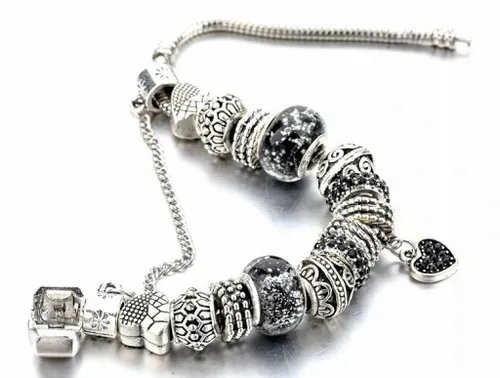 Bransoletka modułowa charms srebrna serduszko na Arena.pl