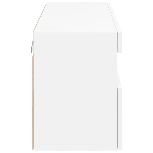 Ścienna szafka TV z LED, biała, 100x30x40 cm na Arena.pl