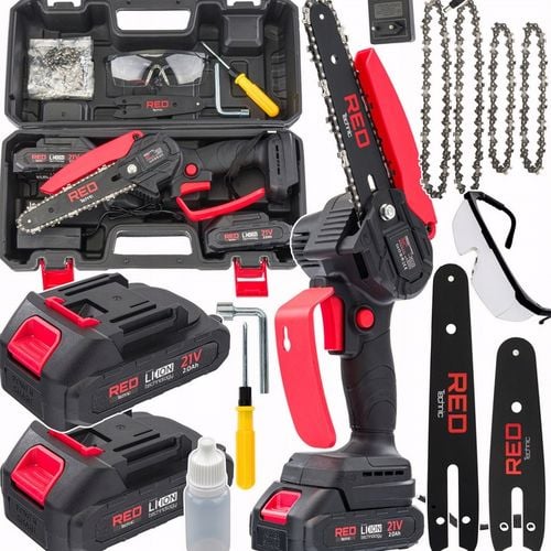 PIŁA ŁAŃCUCHOWA AKUMULATOROWA GAŁĘZIÓWKA MINI PILARKA 2x AKU + 4x na Arena.pl