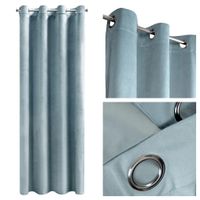 Zasłona gotowa na przelotkach Eurofirany 140X250 MELANIE morski